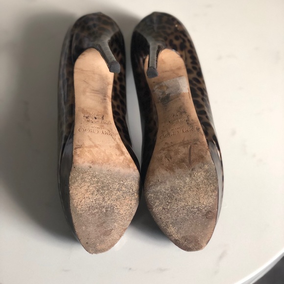 Jimmy Choo Patent Leather Platform Heels Size 37.5 - Picture 4 of 6